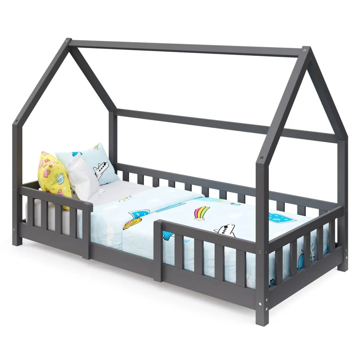 Kinderbett MAISON 80 x 160 cm anthrazit