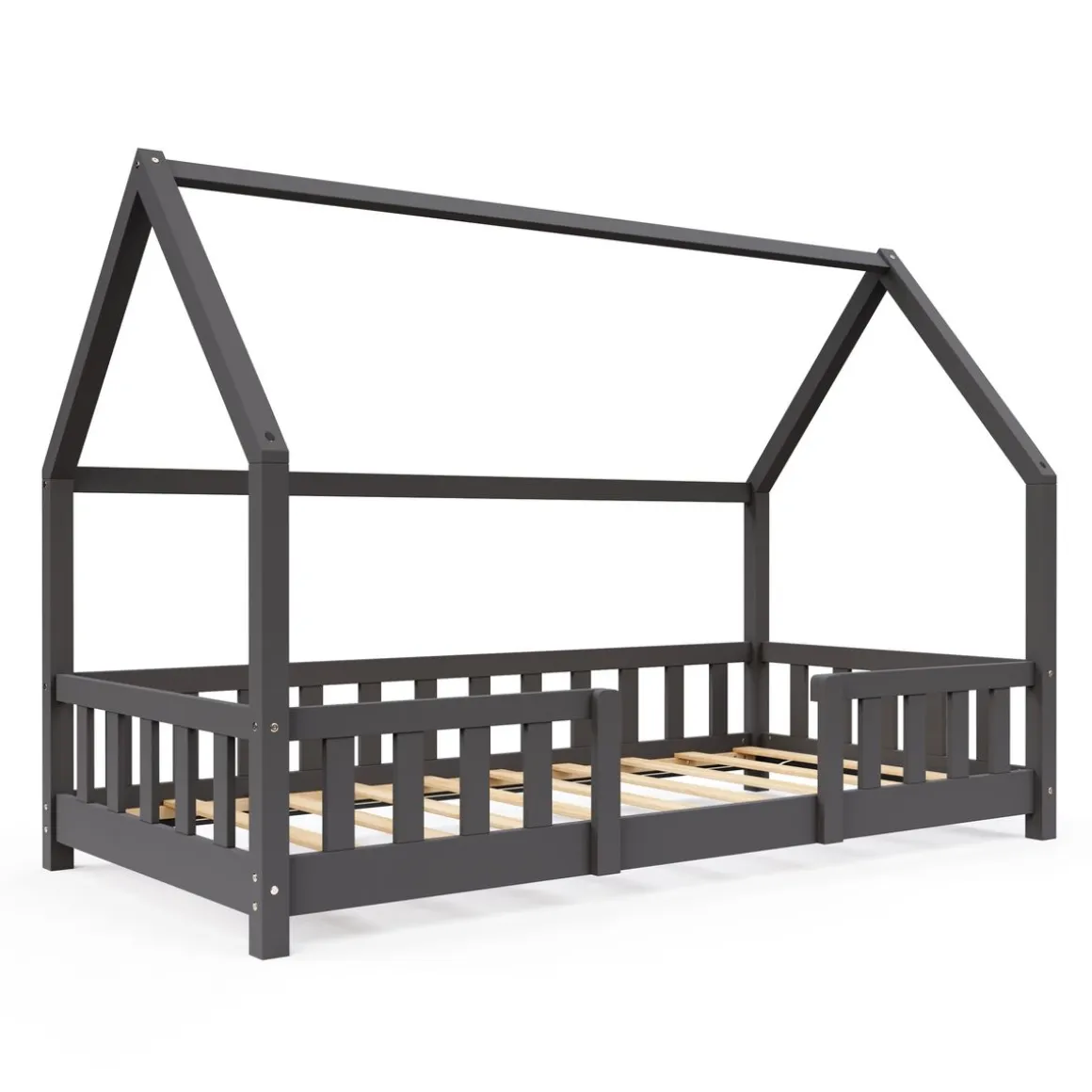Kinderbett MAISON 80 x 160 cm anthrazit