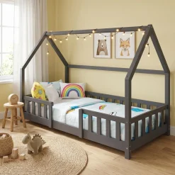 Kinderbett MAISON 80 x 160 cm anthrazit