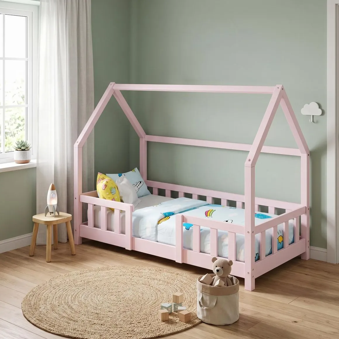 Kinderbett MAISON 70 x 140 cm rosa