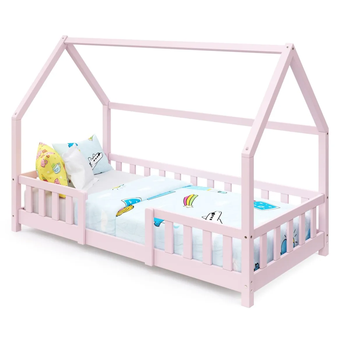 Kinderbett MAISON 80 x 160 cm rosa