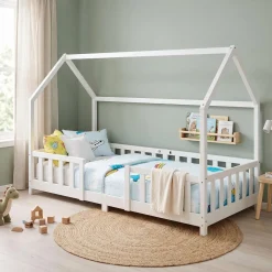 Kinderbett MAISON 90 x 200 cm weiss