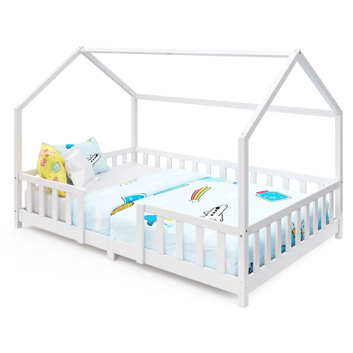 Kinderbett MAISON 120 x 200 cm weiss