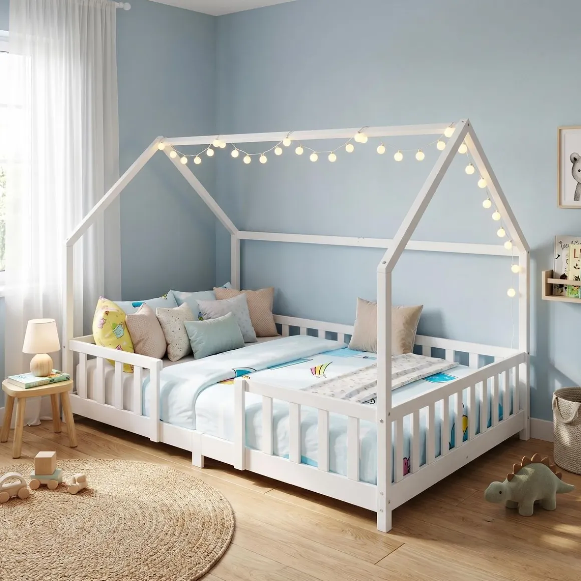 Kinderbett MAISON 140 x 200 cm weiss