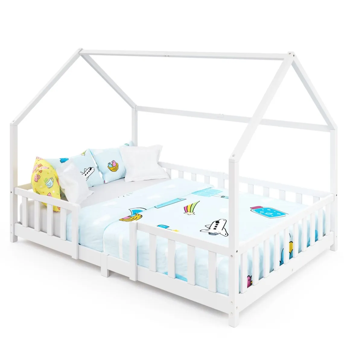 Kinderbett MAISON 140 x 200 cm weiss
