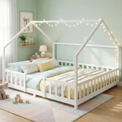 Kinderbett MAISON 180 x 200 cm weiss