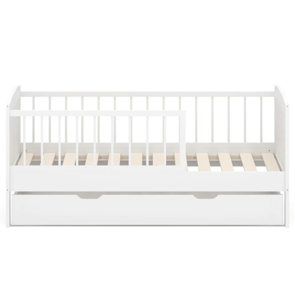 Kinderbett RAYA mit Schublade 70 x 140 cm weiss
