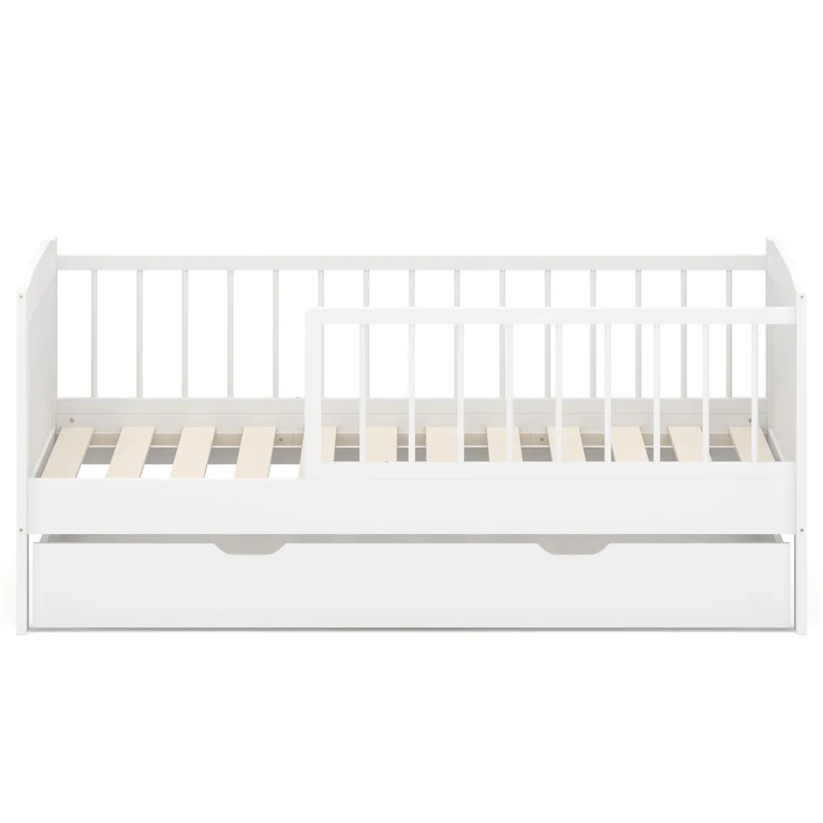 Kinderbett RAYA mit Schublade 70 x 140 cm weiss