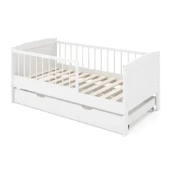 Kinderbett RAYA mit Schublade 70 x 140 cm weiss