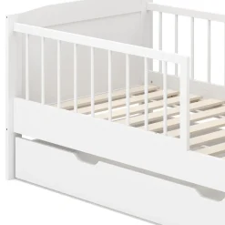 Kinderbett RAYA mit Schublade 70 x 140 cm weiss
