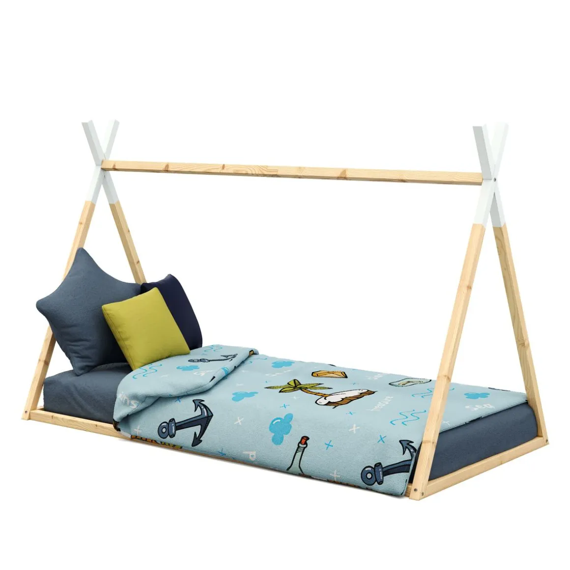 Kinderbett TIPI 90 x 200 cm natur