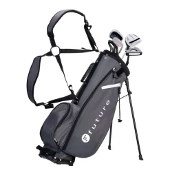 Kinder Golfset 5-teilig Rechtshänder 140 - 150 cm grau/schwarz