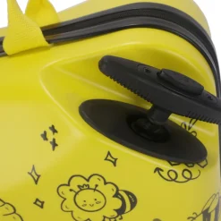 Kinderkoffer Hartschalenkoffer mit Sitzfläche Biene gelb
