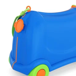 Kinderkoffer Hartschalenkoffer mit Sitzfläche blau