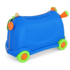 Kinderkoffer Hartschalenkoffer mit Sitzfläche blau