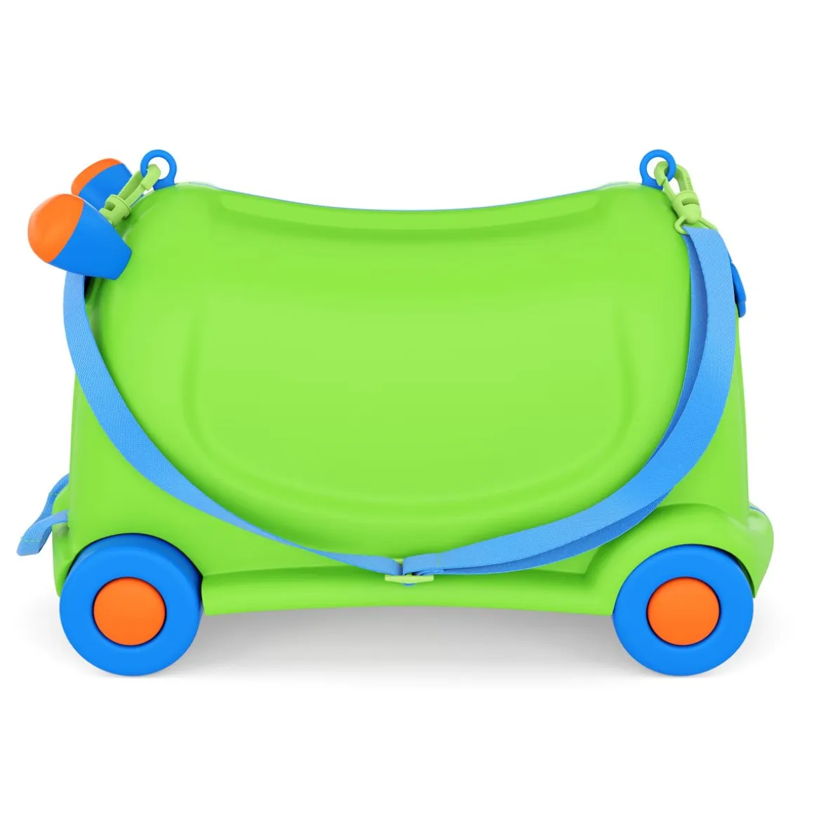 Kinderkoffer Hartschalenkoffer mit Sitzfläche grün