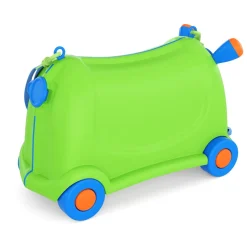 Kinderkoffer Hartschalenkoffer mit Sitzfläche grün