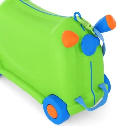 Kinderkoffer Hartschalenkoffer mit Sitzfläche grün