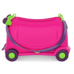 Kinderkoffer Hartschalenkoffer mit Sitzfläche pink