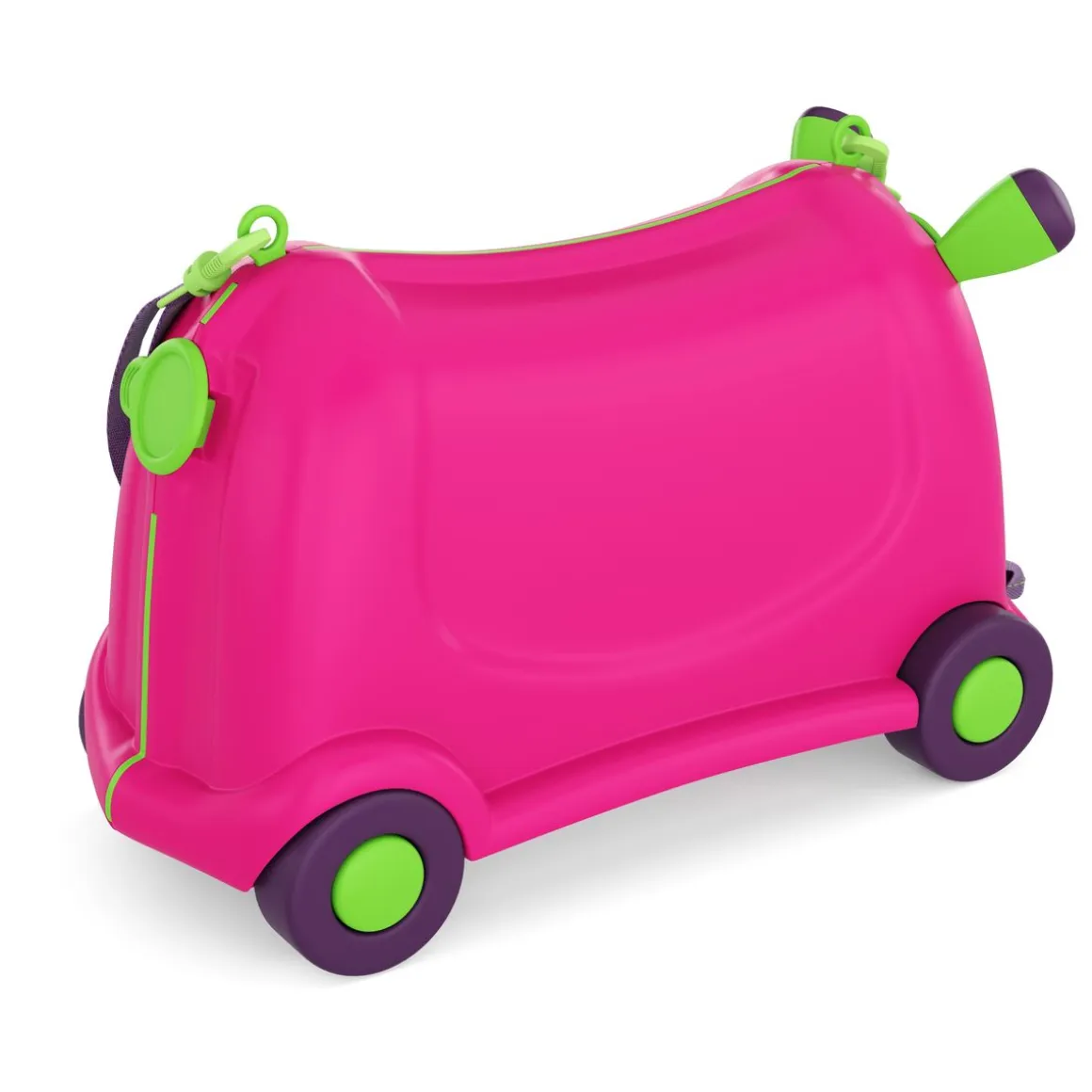 Kinderkoffer Hartschalenkoffer mit Sitzfläche pink