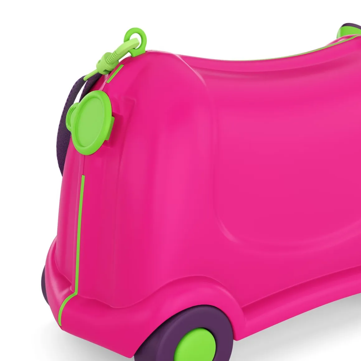 Kinderkoffer Hartschalenkoffer mit Sitzfläche pink