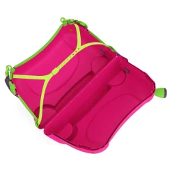 Kinderkoffer Hartschalenkoffer mit Sitzfläche pink