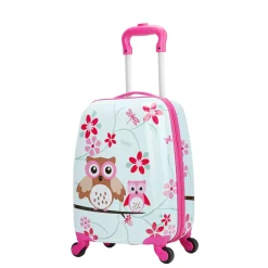 Kinderkoffer Hartschalenkoffer Eule rosa