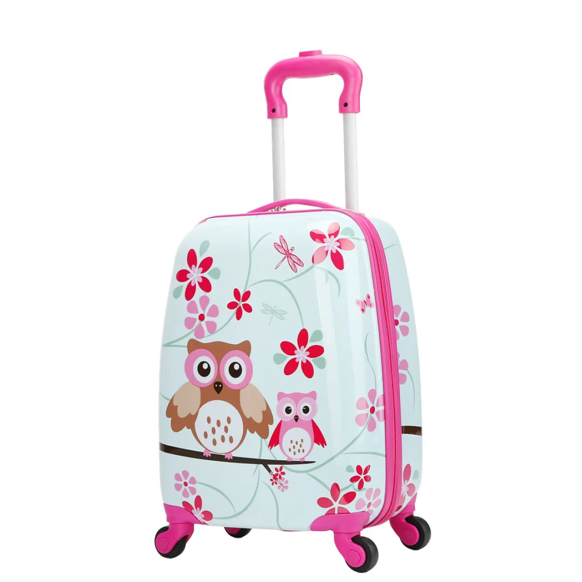 Kinderkoffer Hartschalenkoffer Eule rosa