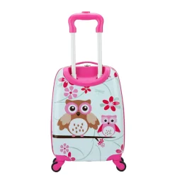 Kinderkoffer Hartschalenkoffer Eule rosa