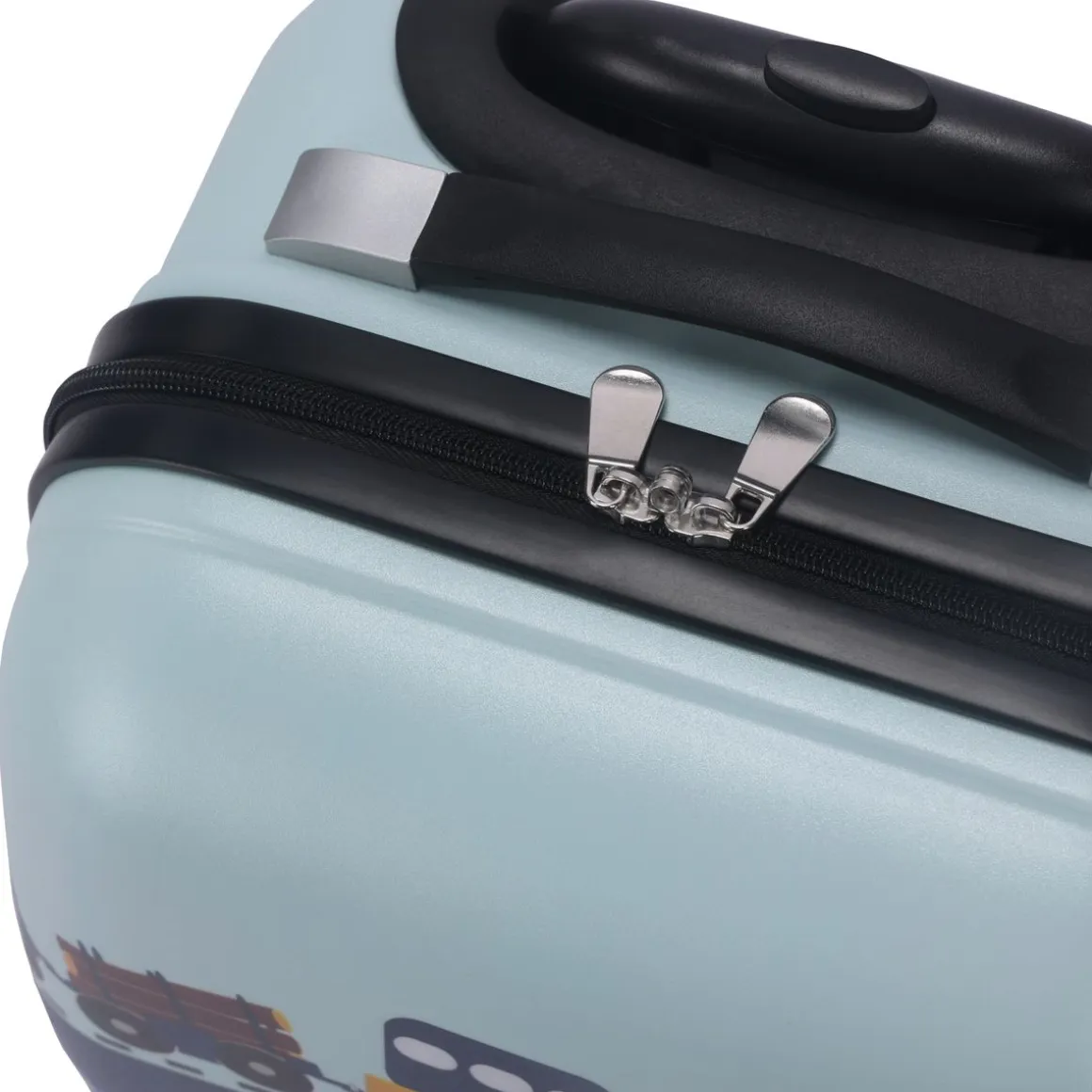 Kinderkoffer Hartschalenkoffer Autos blau