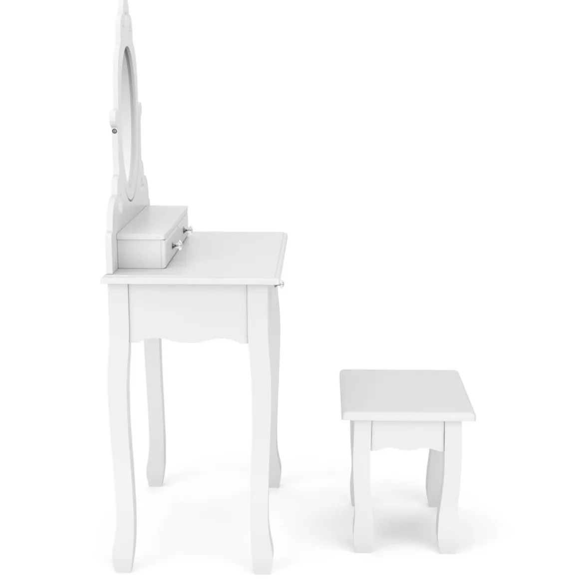 Kinder Schminktisch mit Hocker weiss