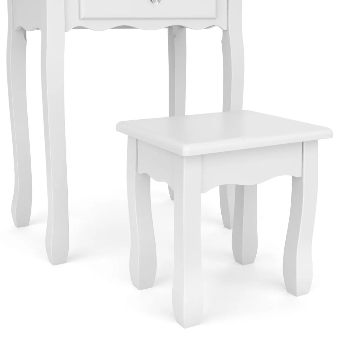 Kinder Schminktisch mit Hocker weiss
