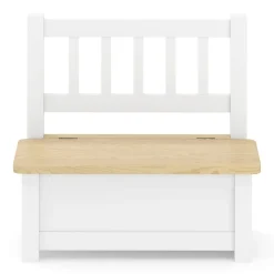 Kindersitzbank mit Stauraum Holz weiss/natur