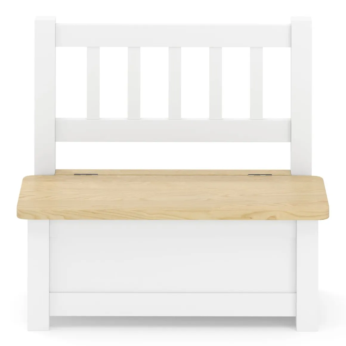 Kindersitzbank mit Stauraum Holz weiss/natur