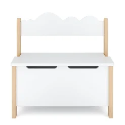 Kindersitzbank mit Stauraum DREAMYCLOUD 60 x 55 cm weiss/natur
