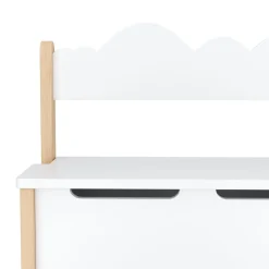 Kindersitzbank mit Stauraum DREAMYCLOUD 60 x 55 cm weiss/natur