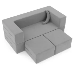 Kindersofa Spielsofa BARNY grau