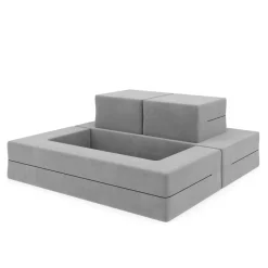 Kindersofa Spielsofa BARNY grau
