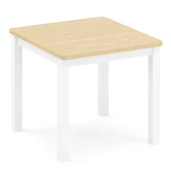 Kindertisch mit 2 Stühlen Holz weiss/natur