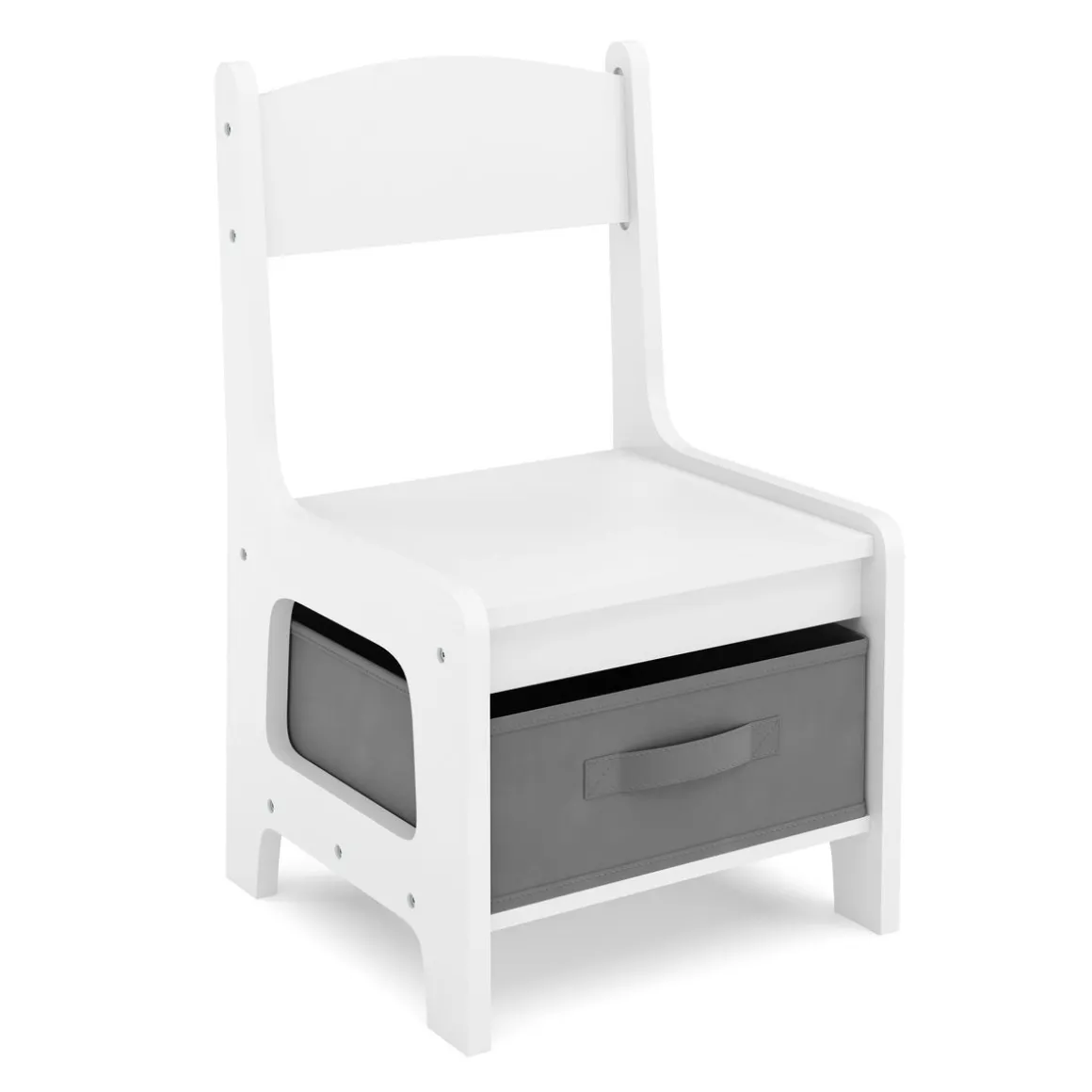 Kindertisch mit 2 Stühlen und Stauraum weiss
