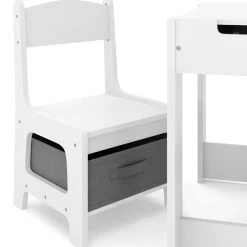 Kindertisch mit 2 Stühlen und Stauraum weiss
