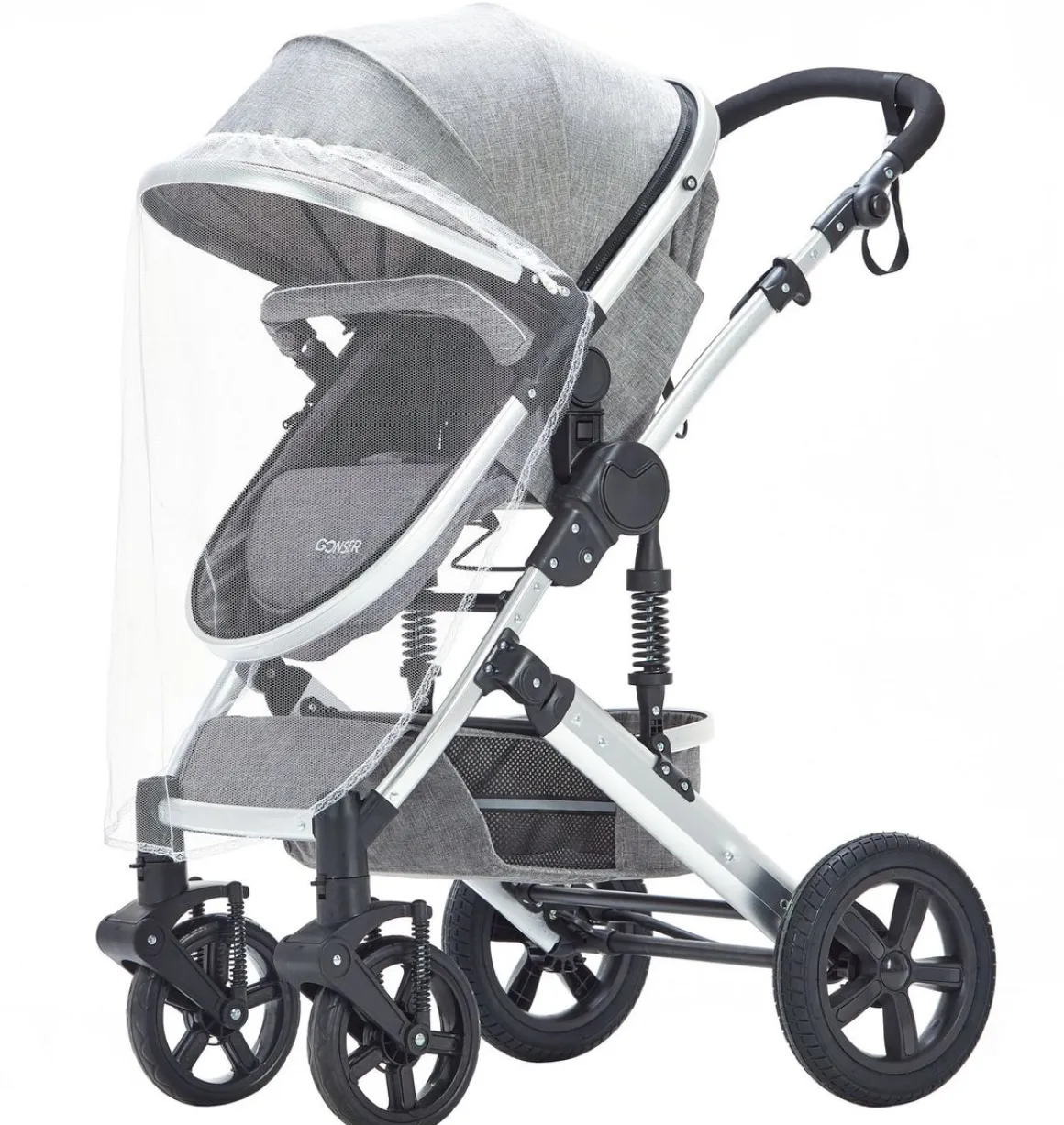 Kinderwagen COZY 2-in-1 grau/silber