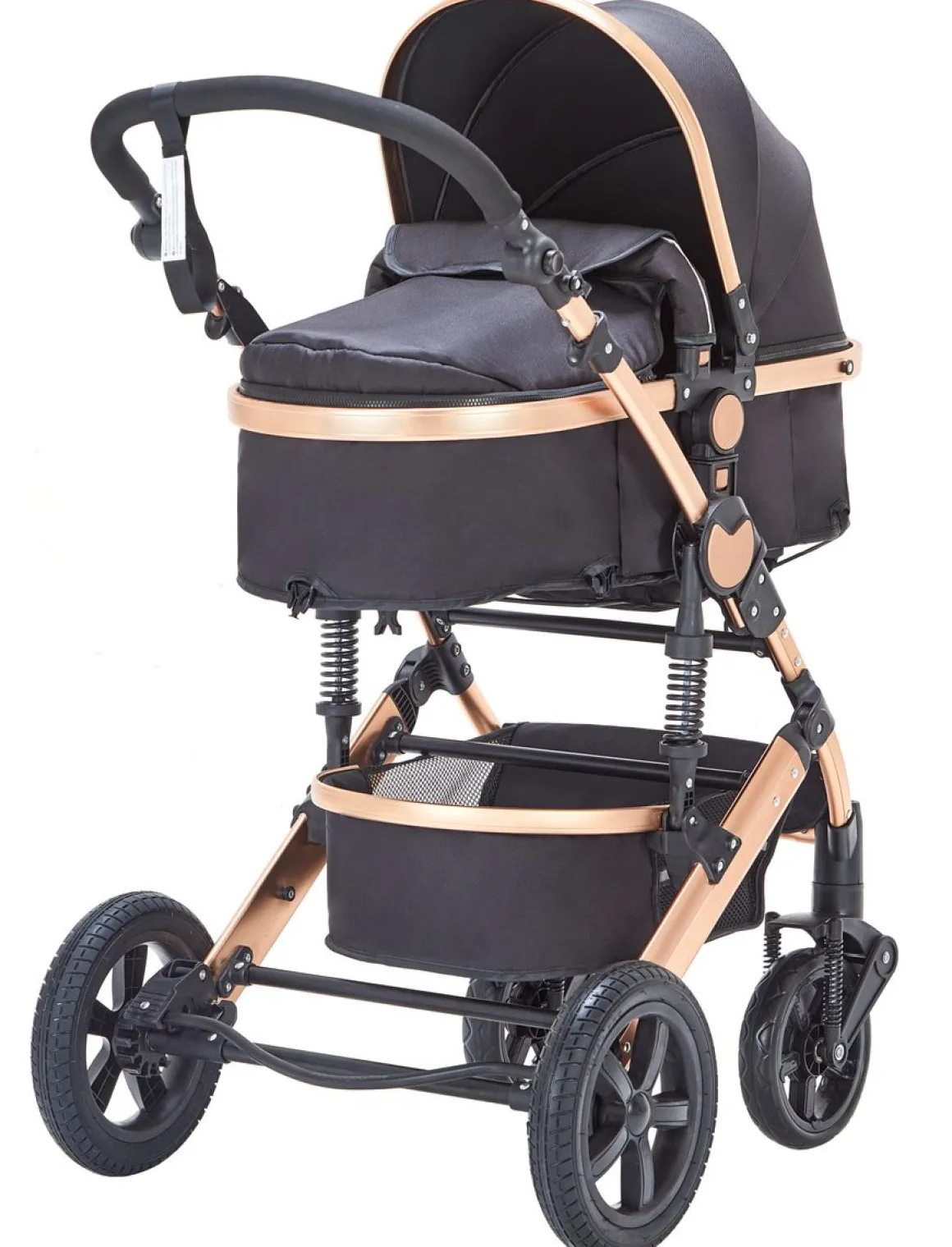 Kinderwagen COZY 2-in-1 schwarz/gold