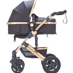 Kinderwagen COZY 2-in-1 schwarz/gold