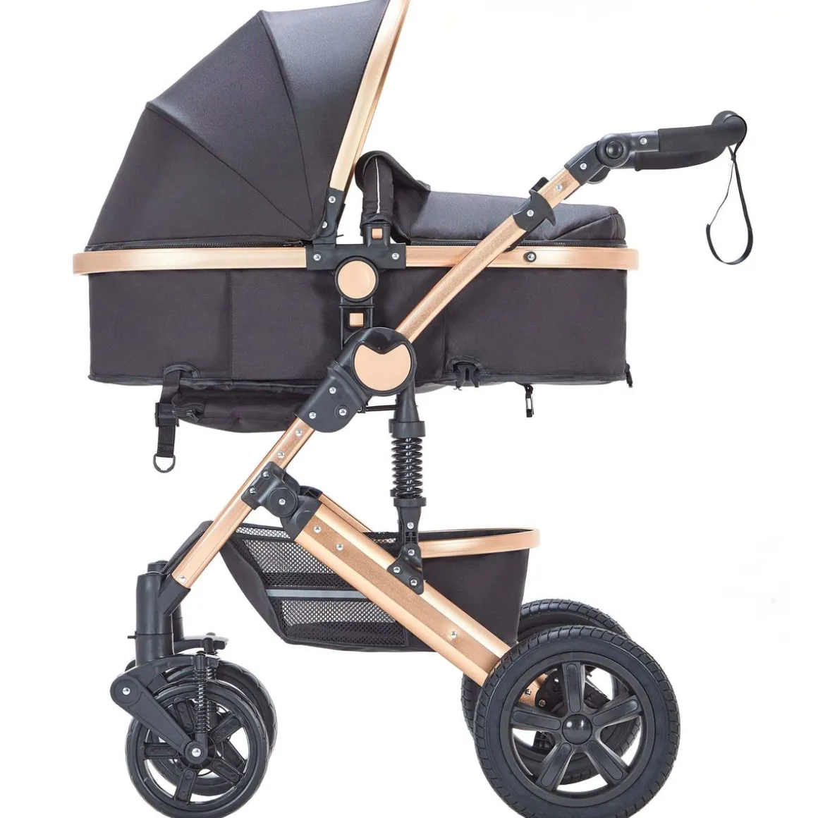 Kinderwagen COZY 2-in-1 schwarz/gold