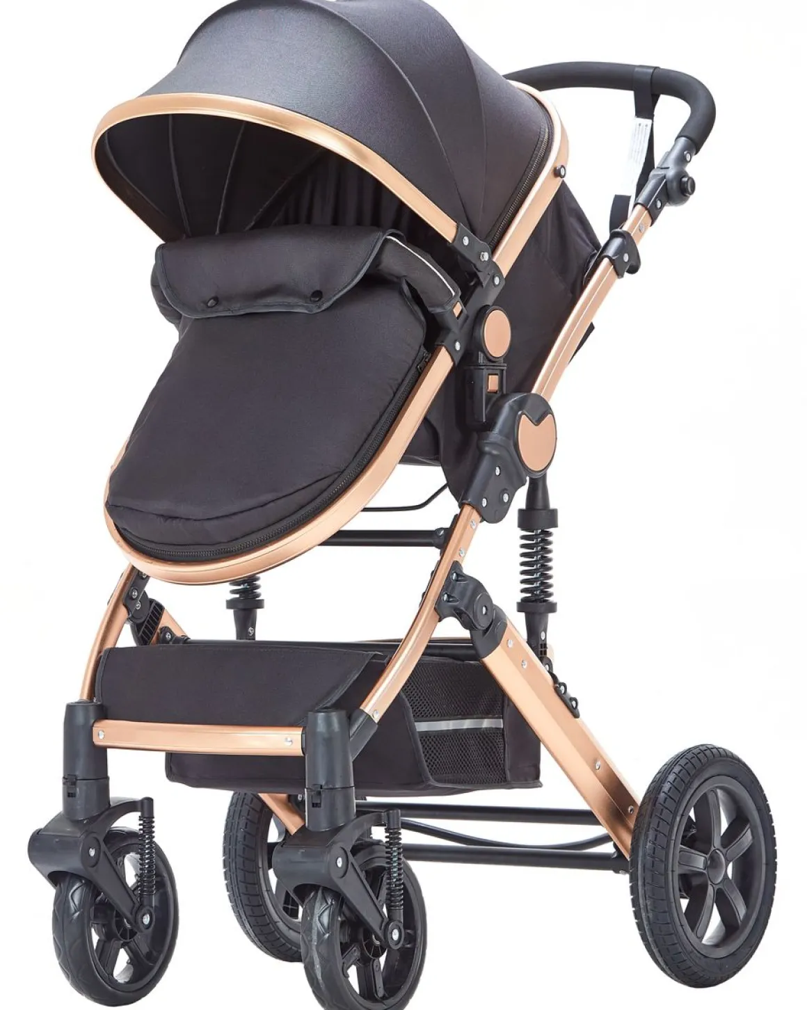Kinderwagen COZY 2-in-1 schwarz/gold