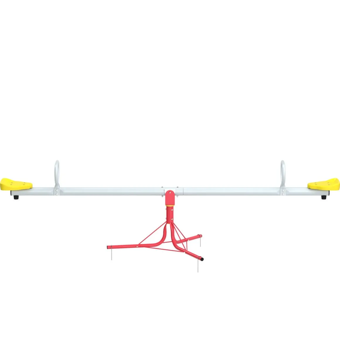 Kinderwippe Stahl 200 cm gelb/rot/silber