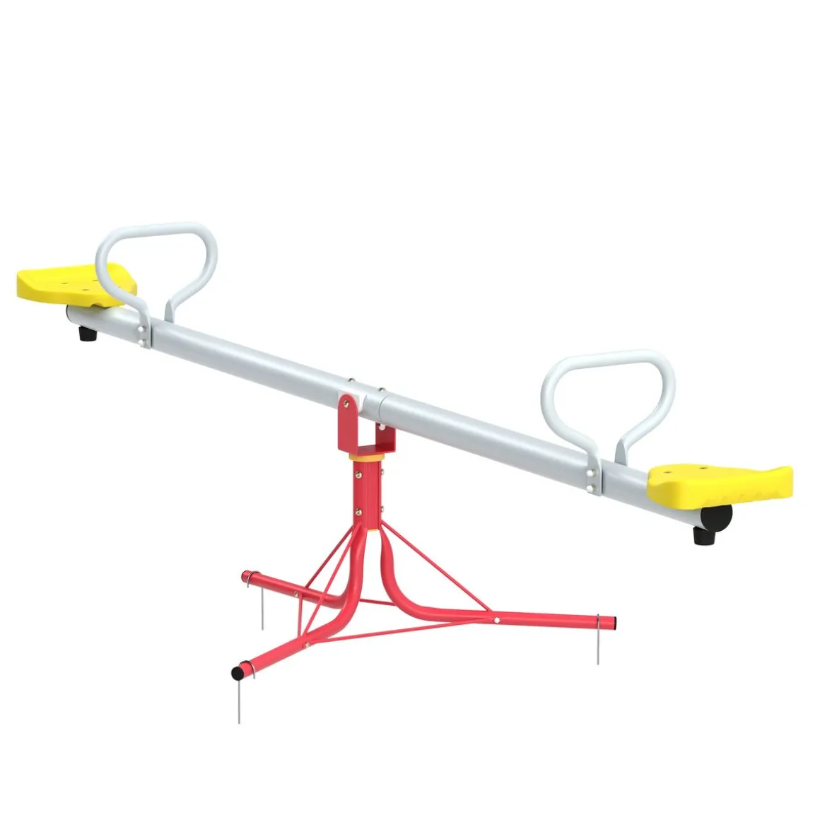 Kinderwippe Stahl 200 cm gelb/rot/silber
