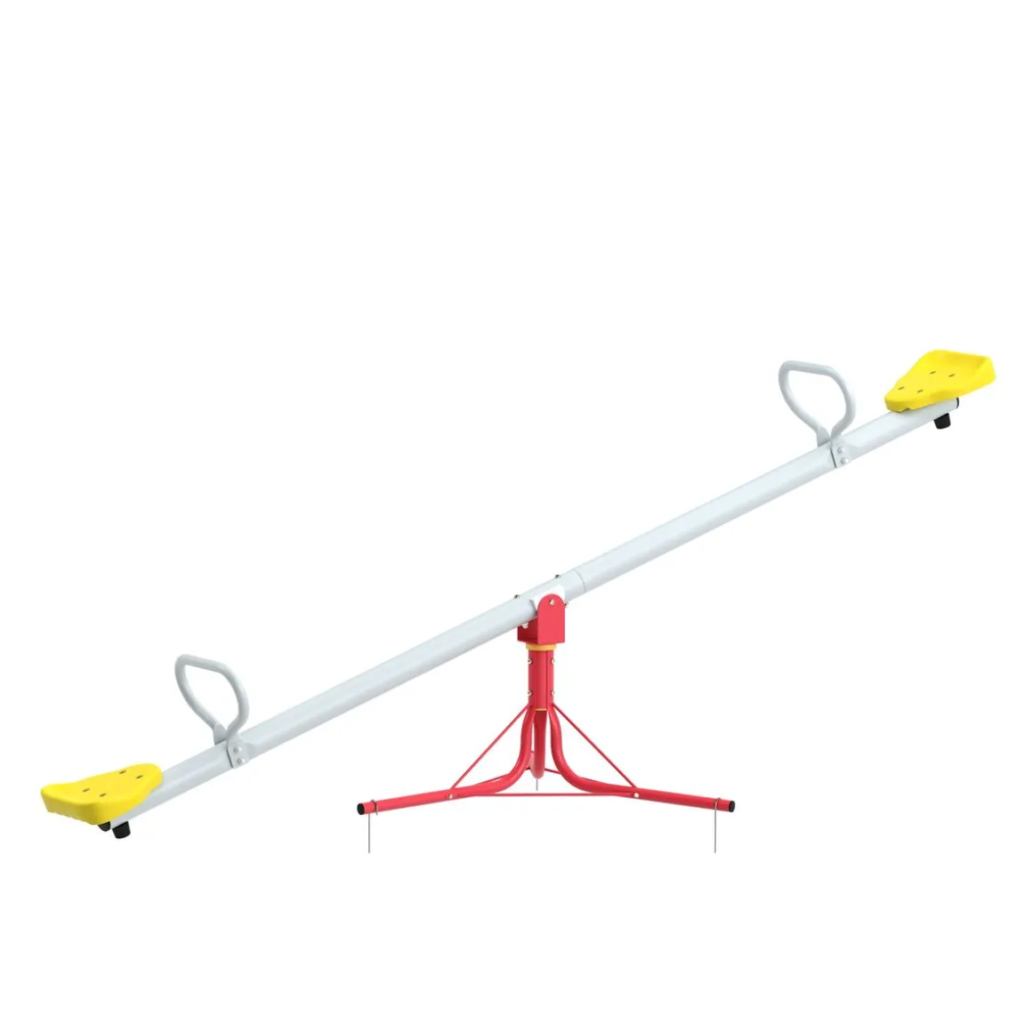 Kinderwippe Stahl 200 cm gelb/rot/silber