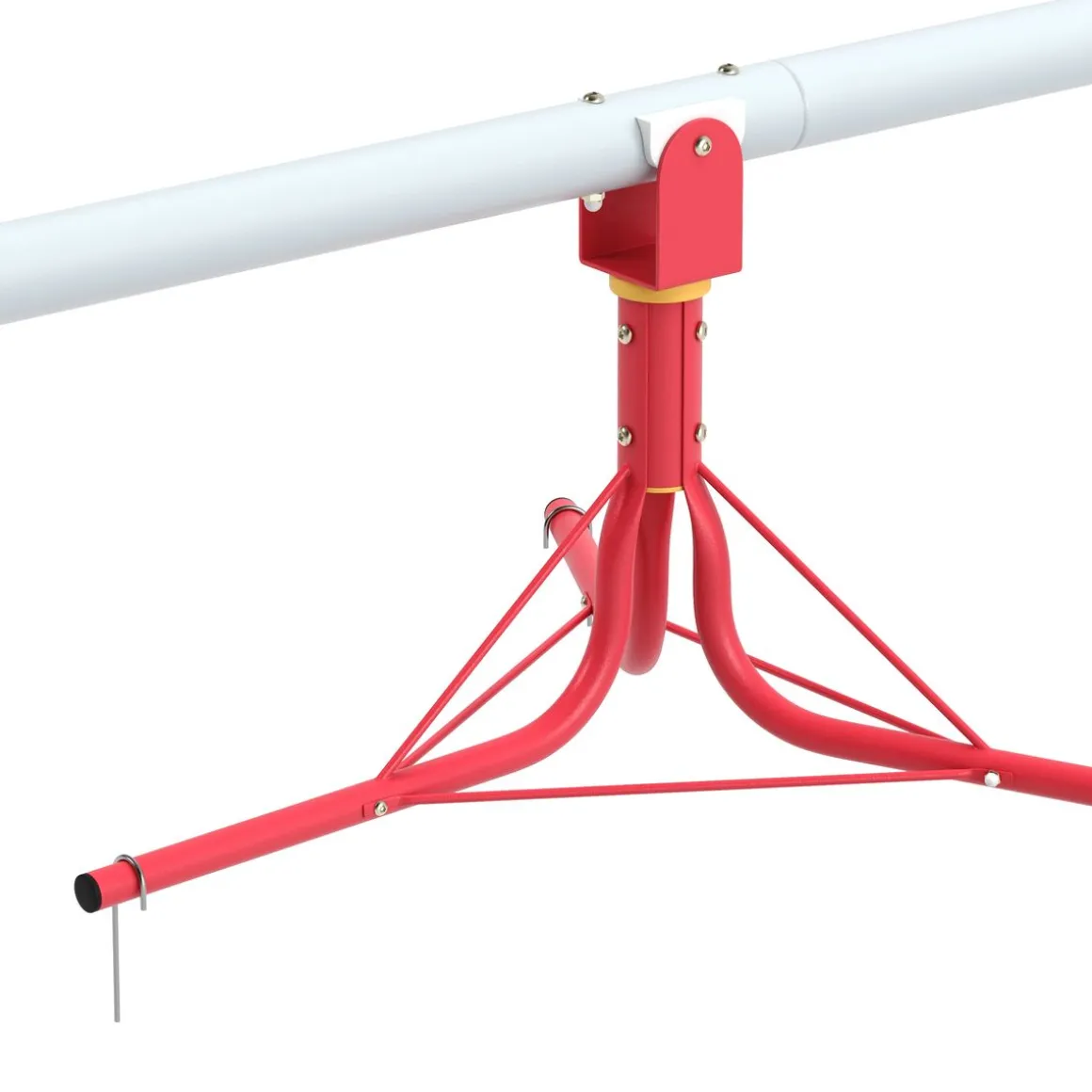 Kinderwippe Stahl 200 cm gelb/rot/silber